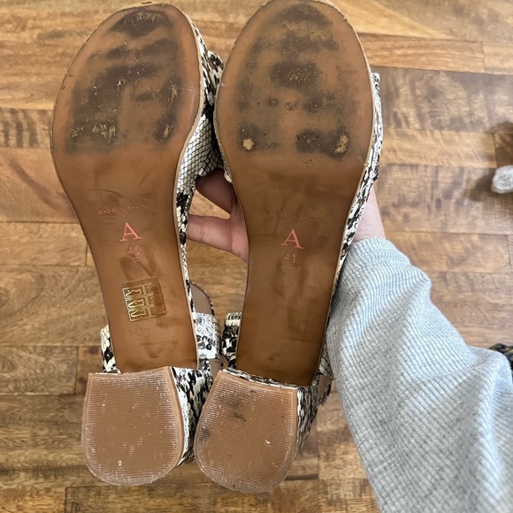 Anthropologie Faux Snakeskin Heeled Sandals US Women’s Size 10-10.5 (EU 41) - Picture 7 of 9